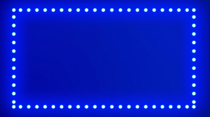 Obraz premium A vibrant blue background bordered with bright white lights