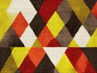 Abstract Textile Triangle Pattern in Warm Tones