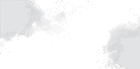 Abstract grunge frame with blue snowflakes and frost patterns for a winter holiday design