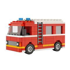 fire truck isolated on white