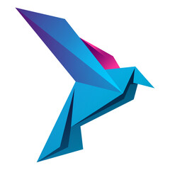 3D Origami bird vector design stock illustration