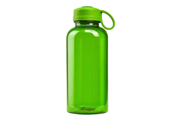 3D Render a green water bottle with a green lid