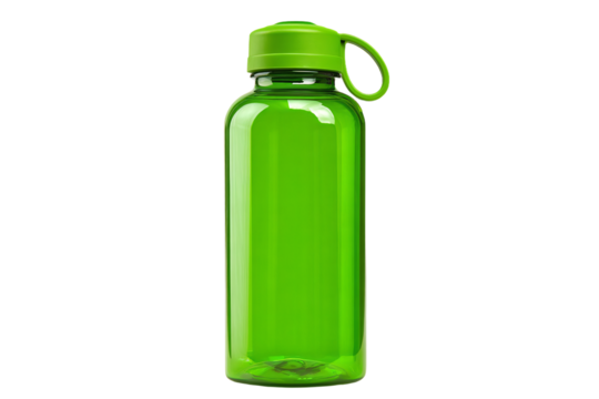 3D Render a green water bottle with a green lid