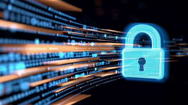 Animated footage illustrating cybersecurity, secure data transmission, gadget safety, and server protection&mdash;ideal for tech, IT, and internet security concepts.