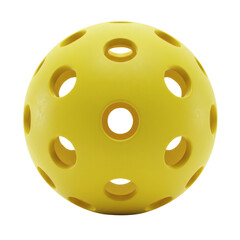 Fototapeta premium Yellow Pickleball Ball Sport Equipment Game Recreation Fitness Exercise Outdoor Paddle