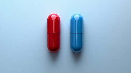 red pills on white background