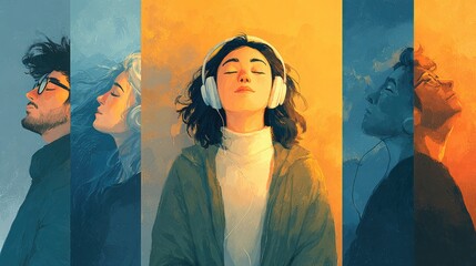 Mood-matching content engines stream video playlists aligned with user emotion, brainwaves, and mental patterns for immersive self-care sessions 