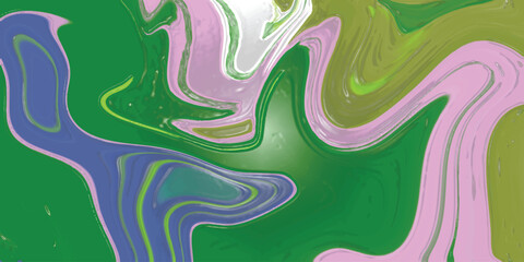 Abstract swirls of green pink and blue creating a vibrant textured flowing design perfect for artistic and decorative purposes