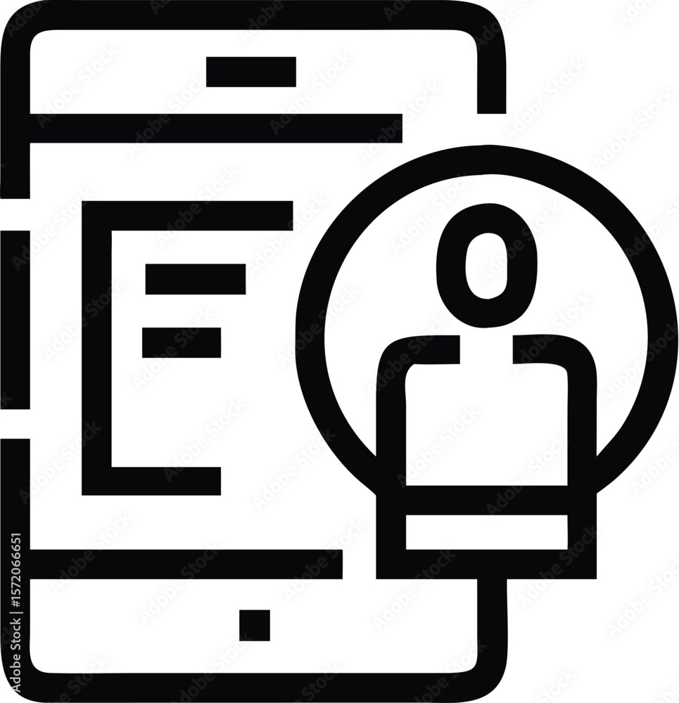 Poster a user profile is displayed on a mobile phone screen for account access