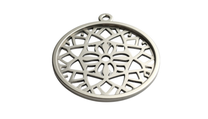 Geometric pattern pendant design isolated on transparent background