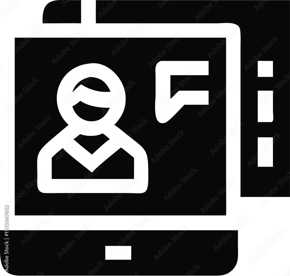 Poster a user profile is displayed on a mobile phone screen