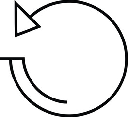 A circular arrow icon representing reload or refresh on a white background