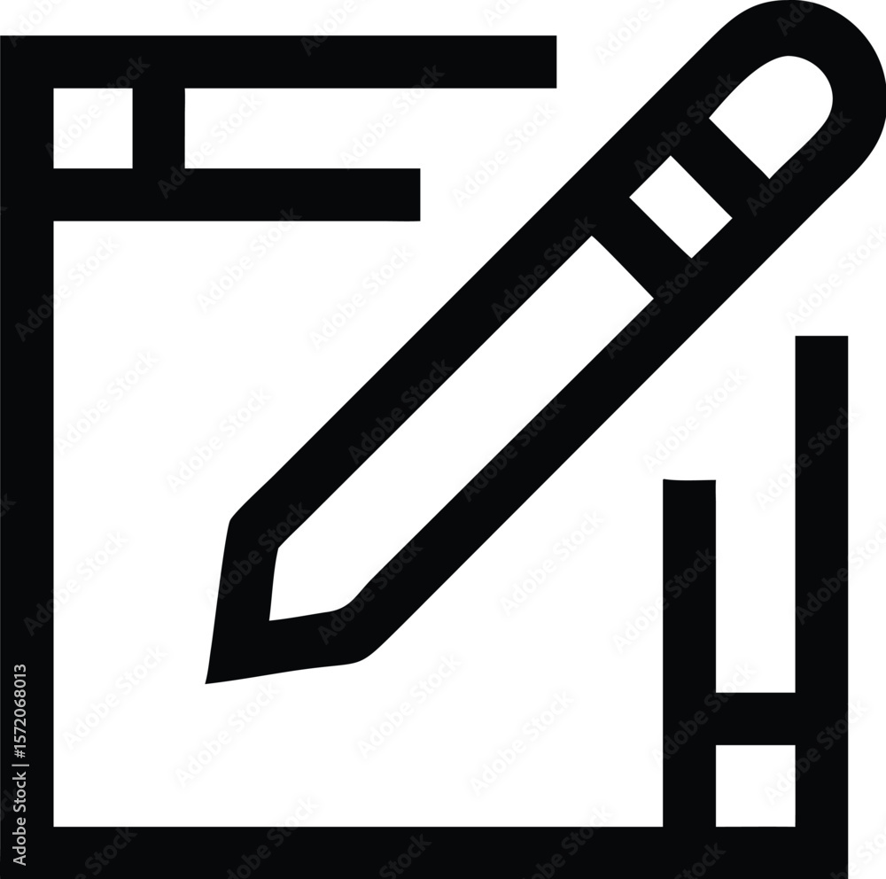 Poster a pencil icon on a document suggests editing or creating content