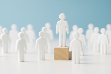 Concept of leadership team work business success, Group of people standing, Generative ai