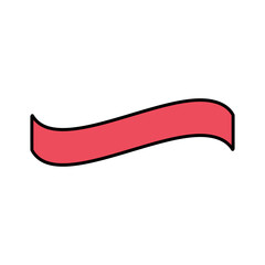 red ribbon banner design vector illustration