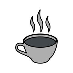 hot coffee cup icon vector illustration
