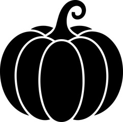pumpkin silhouette vector illustration