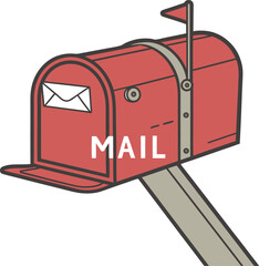 mailbox with letters envelope open