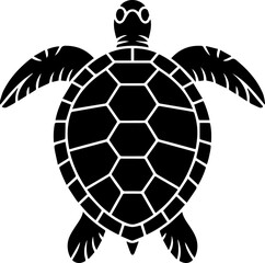 Obraz premium turtle silhouette vector illustration