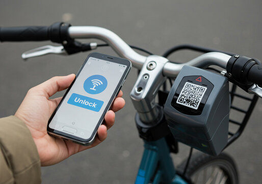 Unlocking a City Bike with Smartphone App