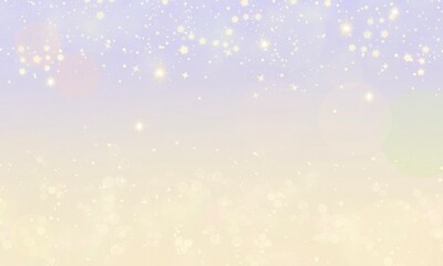 Pastel Gradient Background Stars And Bokeh Glitter Abstract Shape