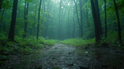 Obraz premium morning in the woods