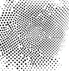 Abstract black and white halftone radial pattern background