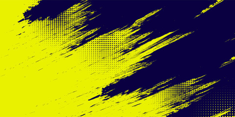 Yellow n blue color Brush Texture and Halftone Effect pattern gradient grunge texture background. Sport style vector illustration Abstract with modern corporate concept.