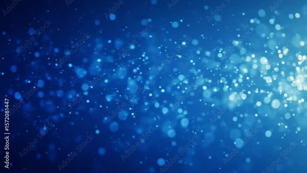 Aufkleber abstract blue background with bokeh lights and shimmering particles creating a dreamy and magical ef