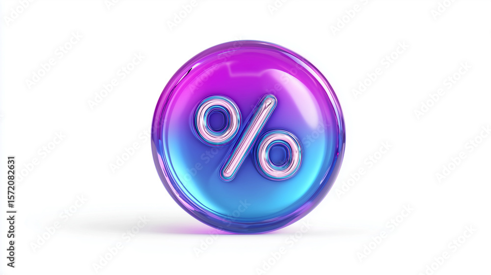 Fototapete 3d glass holographic shield frame with tick sign front, side and angle view. isolated protect, guard