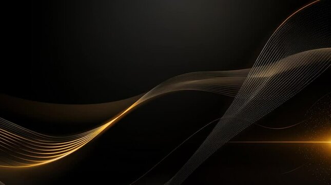 Luxurious black and gold waves, for presentations, awards, fashion promos, or premium product highlights.