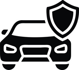 Car protection insurance icon