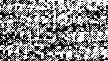 Halftone Noise Texture – Grunge Pixelated Black and White Abstract Background