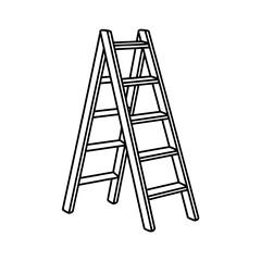 ladder vector illustration coloring page line art