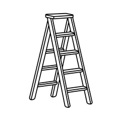 ladder vector illustration coloring page line art 