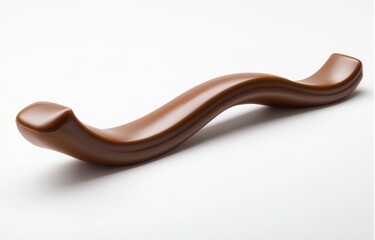 Chocolate candy, curved design, studio shot, blank background