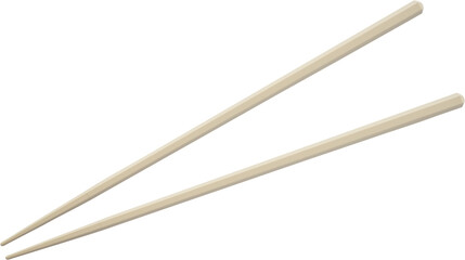 plastic chopsticks isolated on white background