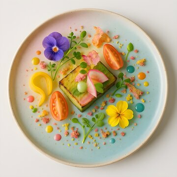 Vibrant Summer Side Dish: Avocado Terrine with Edible Flowers