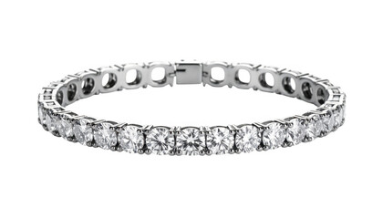 Luxury diamond bracelet isolated on transparent background