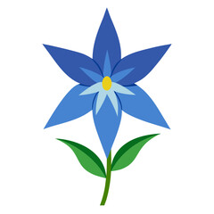 Snow flower on white background