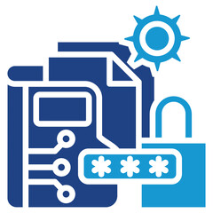 Data Encryption glyph color icon
