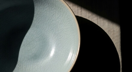 Celadon Crackleware Bowl: Shadow and Texture