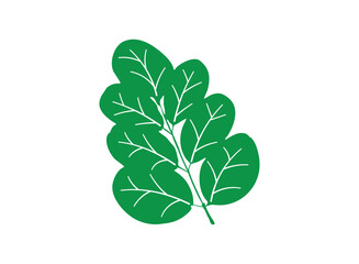 Green Leafy Branch Vector Illustration for Botanical Designs and Natural Concepts