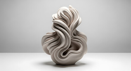 Sculpted Serenity: Abstract Form in Plaster