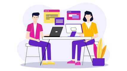 Startup Testing Minimum Viable Product (MVP) flat vector illustration