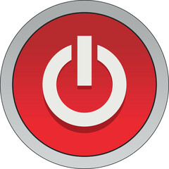 Power On/Off Icon - Flat Toggle Switch Vector for UI, Devices & Manuals (Editable EPS/PNG)