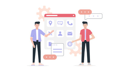 Legal Consultant Explaining Licensing Agreements flat vector illustration