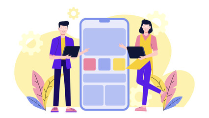 Legal Consultant Explaining Licensing Agreements flat vector illustration