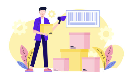 Digital Marketing Group Reviewing Conversion Analytics flat vector illustration