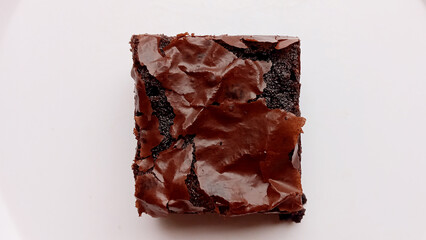 Plain Homemade Brownie on White for Packaging